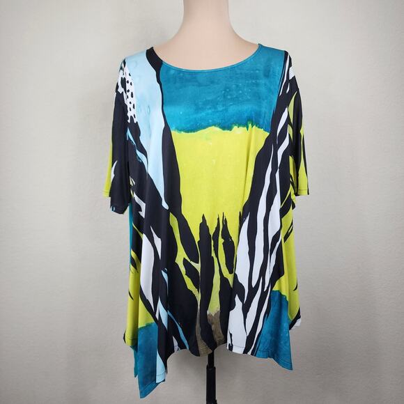 Sophye Large Multicolor Abstract Blouse - Picture 6 of 7